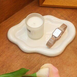 NEW Ceramic Jewelry Tray Trinket Dish,Decorative Cloud Vanity Key Tray for Women